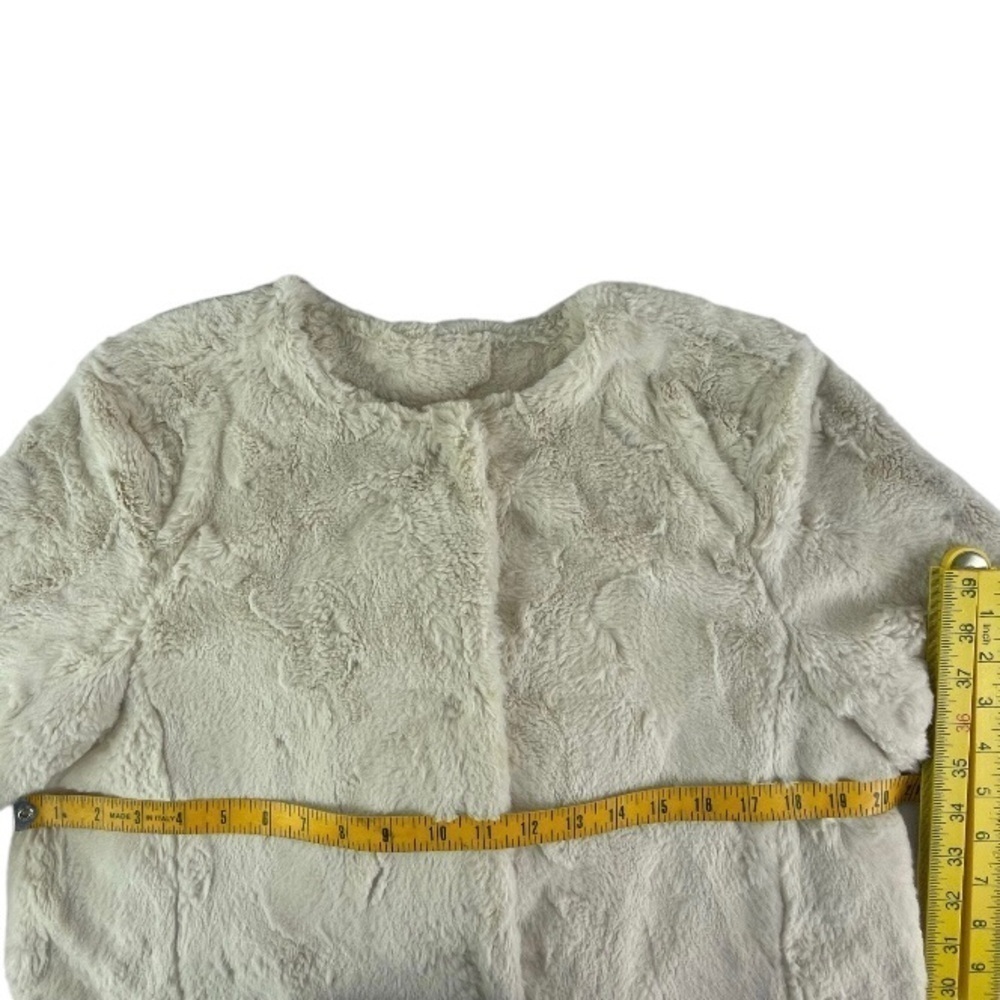 J. Crew Faux Fur Teddy Bear Coat White Size Medium - Picture 10 of 11